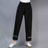 CNY Embroidered Jacquard Elastic Waist Pants
