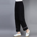 CNY Embroidered Jacquard Elastic Waist Pants