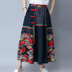 CNY Vintage Embroidered Print Skirts