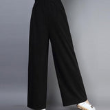 CNY Retro Embroidery Elastic Waist Pants
