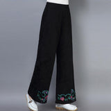 CNY Retro Embroidery Jacquard Pants