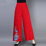 CNY Retro Embroidery Jacquard Pants