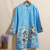 CNY Large Size Ethnic Style Embroidery Tops