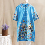 CNY Large Size Ethnic Style Embroidery Tops