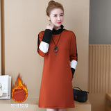 Plus-Size Long Sleeve Shift Dress 581648090380#3890273548598 581648090380#3890273548599 581648090380#3890273548596 581648090380#3890273548597 581648090380#3890273548594 581648090380#3890273548595 581648090380#3890273548600