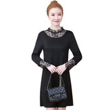 Plus-Size Lace Trim Shift Dress