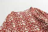 Leaf Printed Midi Dress