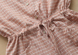 Buttoned Down Plaid Dress