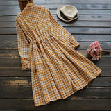 Buttoned Down Plaid Shirt Dress