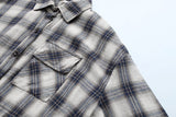 Buttoned Down Lattice Tie Plaid Shirt Dress