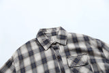 Buttoned Down Lattice Tie Plaid Shirt Dress