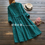 Buttoned Down Plaid Shirt Dress 574835292463#3937680711818