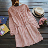 Buttoned Down Plaid Dress