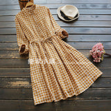 Buttoned Down Plaid Shirt Dress 574835292463#3937680711816