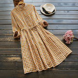 Buttoned Down Plaid Shirt Dress