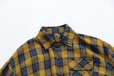 Buttoned Down Lattice Tie Plaid Shirt Dress