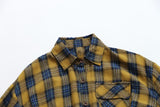 Buttoned Down Lattice Tie Plaid Shirt Dress