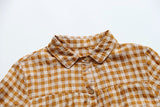 Buttoned Down Plaid Shirt Dress
