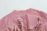 Embroidery Stripe Lattice Tie Dress