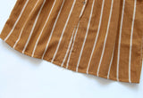 Stripe Lattice Tie Shirt Dress