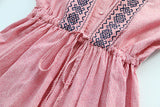 Embroidered Lace Midi Dress 