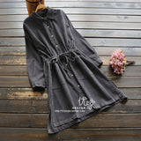 Corduroy Buttoned Down Shirt Dress 578069283653#3988799614514