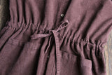 Corduroy Buttoned Down Shirt Dress