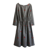 Floral Printed Plaid Dress