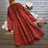 Buttoned Down Plaid Dress
