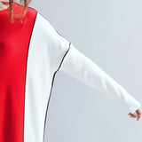 Plus-Size Contrast Knit Dress