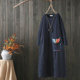 CNY Oversized Retro Style Dress [Pre-Order] Color: Red/Pink/Blue - One Size 579011687079#3840622641855
