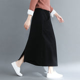 Elastic Waist A-Line Skirt