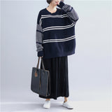 Elastic Waist Pleated A-Line Skirt [Pre-Order] Color: Black/Gray/Blue - One Size