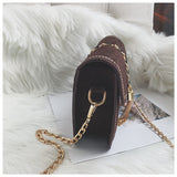 Velvet Style Chain Sling Bag [Pre-Order] Color: Brown/Black/Gray/Red