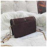 Velvet Style Chain Sling Bag [Pre-Order] Color: Brown/Black/Gray/Red