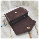 Velvet Style Chain Sling Bag [Pre-Order] Color: Brown/Black/Gray/Red