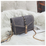 Velvet Style Chain Sling Bag [Pre-Order] Color: Brown/Black/Gray/Red