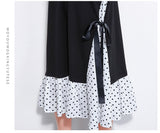 Oversize Dotted Split Hem Dress [Pre-Order] Color:  Black - One Size