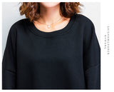 Oversize Embroidery Padded Sweatshirt [Pre-Order] Color: Black/Pink - One Size