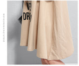 Oversize Graphic Printed Flare Tops Dress [Pre-Order] Color:  Brown/Black - One Size