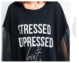 Oversize Graphic Printed Flare Tops Dress [Pre-Order] Color:  Brown/Black - One Size