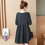Plus-Size Babydoll Embroidery Dress