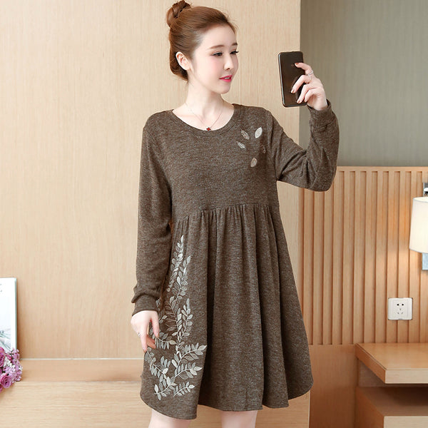 Plus-Size Babydoll Embroidery Dress 581480320165#3894905629853 581480320165#3894905629855 581480320165#3894905629849 581480320165#3894905629851 581480320165#3894905629847