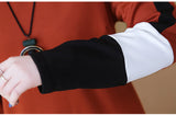 Plus-Size Long Sleeve Shift Dress