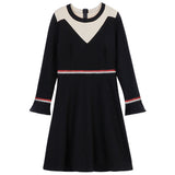 Plus-Size V-Neck Fit & Flare Dress