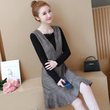 Plus-Size V-Neck Plaid Shift Dress