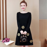 Plus-Size Babydoll Embroidery Dress
