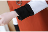 Plus-Size Long Sleeve Shift Dress