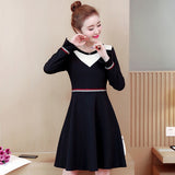 Plus-Size V-Neck Fit & Flare Dress