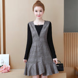 Plus-Size V-Neck Plaid Shift Dress 581521029986#4057894414970 581521029986#4057894414971 581521029986#4057894414974 581521029986#4057894414975 581521029986#4057894414972 581521029986#4057894414973